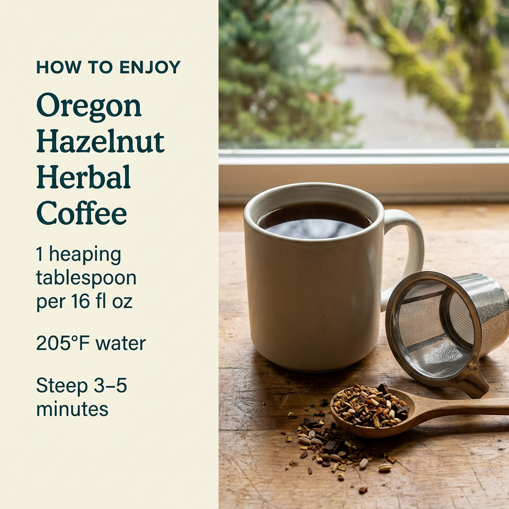 Café herbal de avellana de Oregón