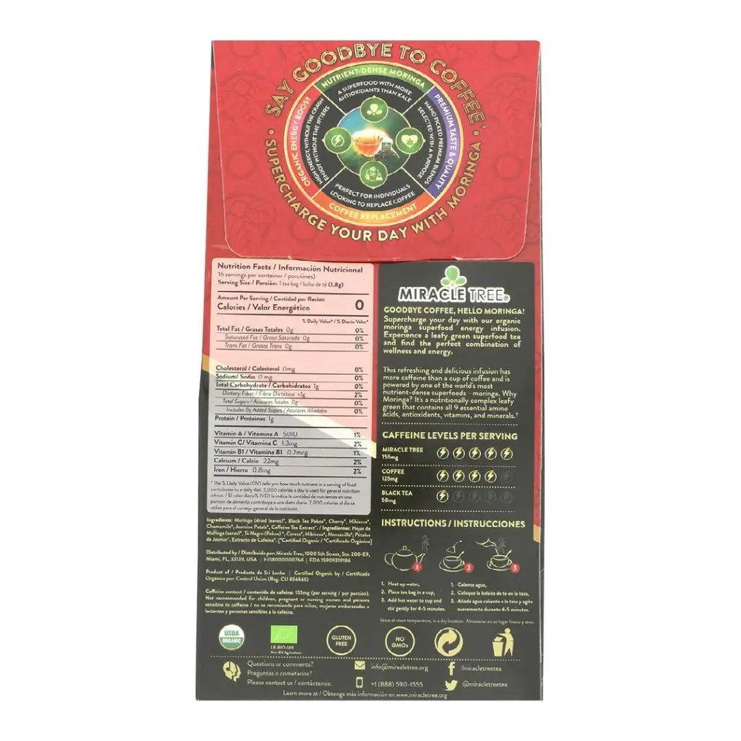 Thé Énergisant Moringa - Mélange Cerise Camomille