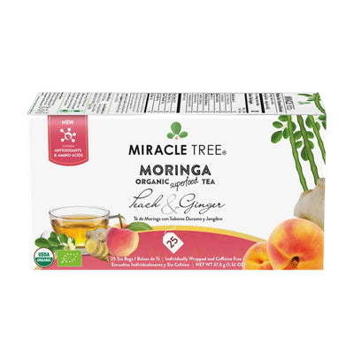 Té de Moringa Orgánico con Durazno y Jengibre