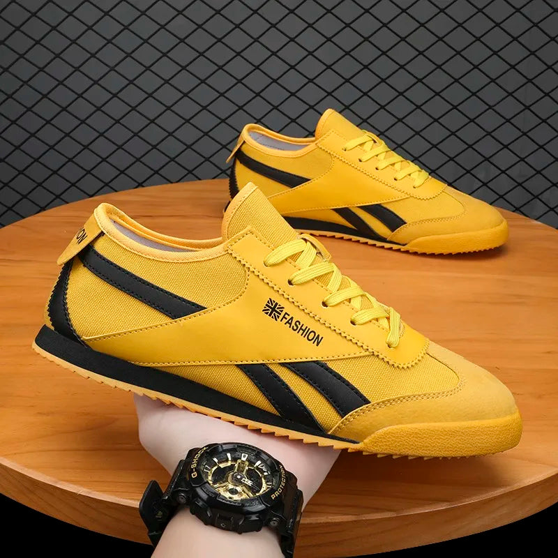 Zapatillas de Lona Amarillas Premium para Hombre - Livianas y Transpirables