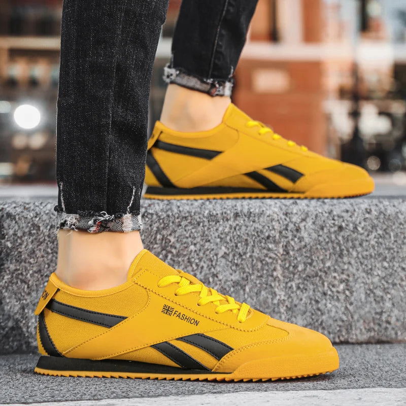 Zapatillas de Lona Amarillas Premium para Hombre - Livianas y Transpirables