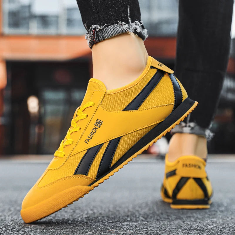 Zapatillas de Lona Amarillas Premium para Hombre - Livianas y Transpirables