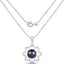 Pendentif en argent sterling de 4,65 carats en saphir bleu véritable