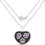 3.19 Carat Genuine Amethyst and Black Spinel Pendant in Sterling Silver