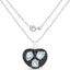3.52 Carat Blue Topaz & Black Spinel Sterling Silver Pendant