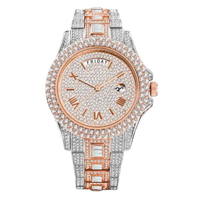 Luxury Men's Watch with 18K Gold Finish