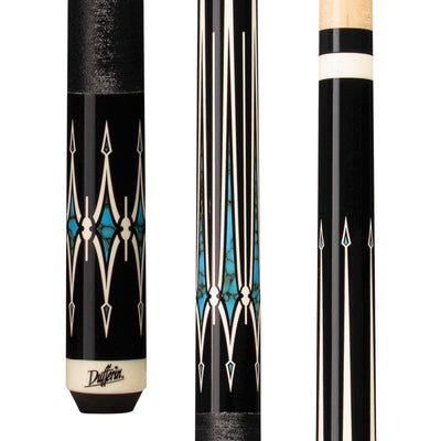 Premium Black Turquoise Dufferin Billiard Cue Stick - Korvel