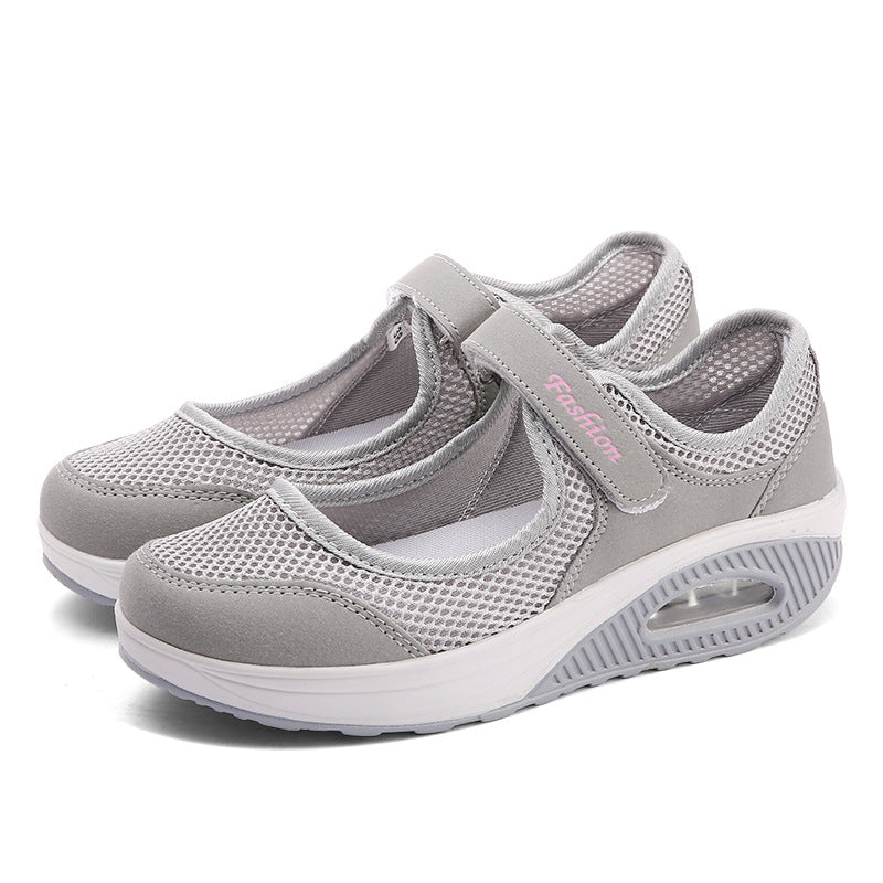 Outdoor large-size mesh shoes rocking shoes women's shoes air cushion mesh shoes sneakers foot covers - Korvel