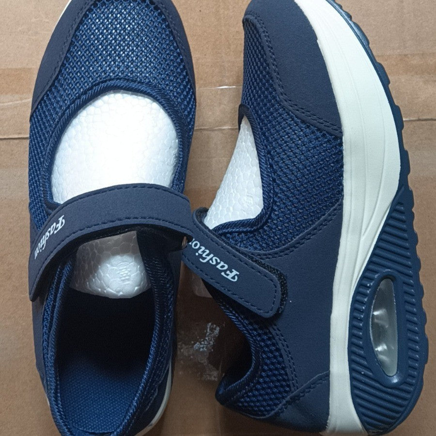Outdoor large-size mesh shoes rocking shoes women's shoes air cushion mesh shoes sneakers foot covers - Korvel