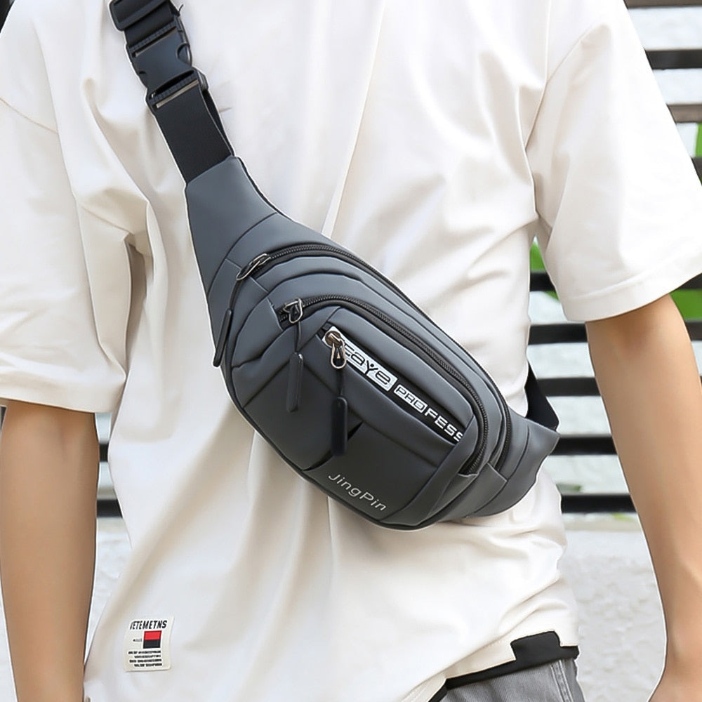 Outdoor Waist Bag Waterproof Waist Bum Bag Running Jogging Belt Pouch Zip Fanny Pack  Mobile Phone Bag Oxford Cloth Chest Bag - Korvel