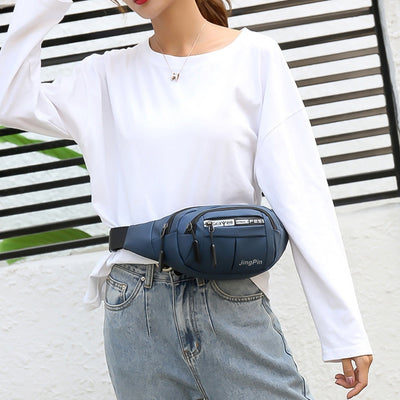 Outdoor Waist Bag Waterproof Waist Bum Bag Running Jogging Belt Pouch Zip Fanny Pack  Mobile Phone Bag Oxford Cloth Chest Bag - Korvel