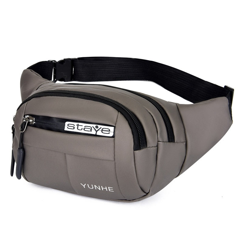 Outdoor Waist Bag Waterproof Waist Bum Bag Running Jogging Belt Pouch Zip Fanny Pack  Mobile Phone Bag Oxford Cloth Chest Bag - Korvel