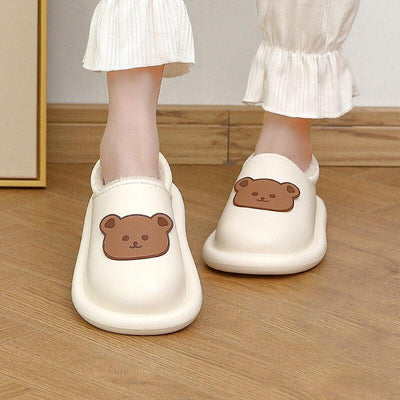 Waterproof Plush Indoor/Outdoor Slippers for Women