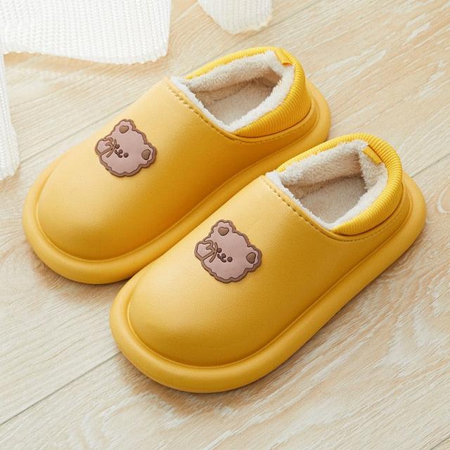 Chaussons en peluche imperméables pour femmes, intérieurs/extérieurs