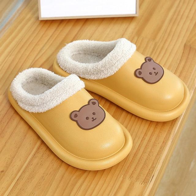Chaussons en peluche imperméables pour femmes, intérieurs/extérieurs