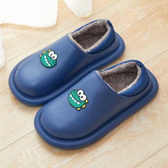 Chaussons en peluche imperméables pour femmes, intérieurs/extérieurs