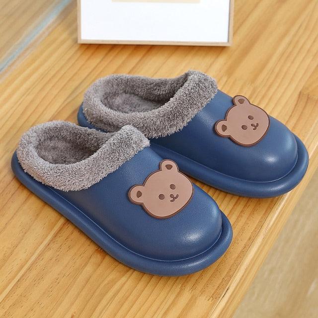 Chaussons en peluche imperméables pour femmes, intérieurs/extérieurs