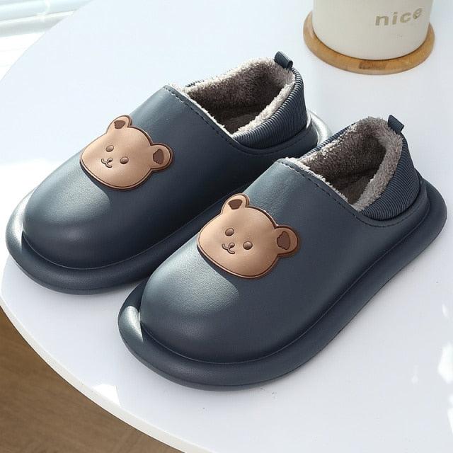 Chaussons en peluche imperméables pour femmes, intérieurs/extérieurs
