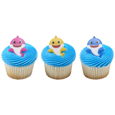 Baby Shark Cupcake Rings Set - 72 Count