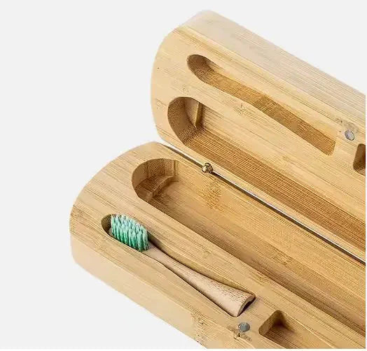 Cepillo de dientes eléctrico recargable por USB de bambú