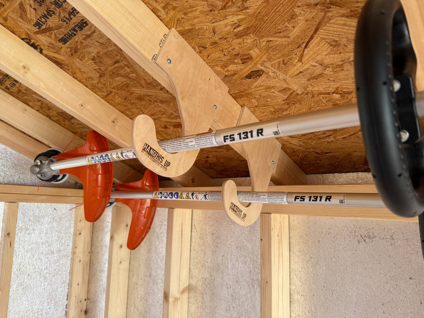 Ceiling-Mounted Weed Trimmer Organizer Rack - Korvel