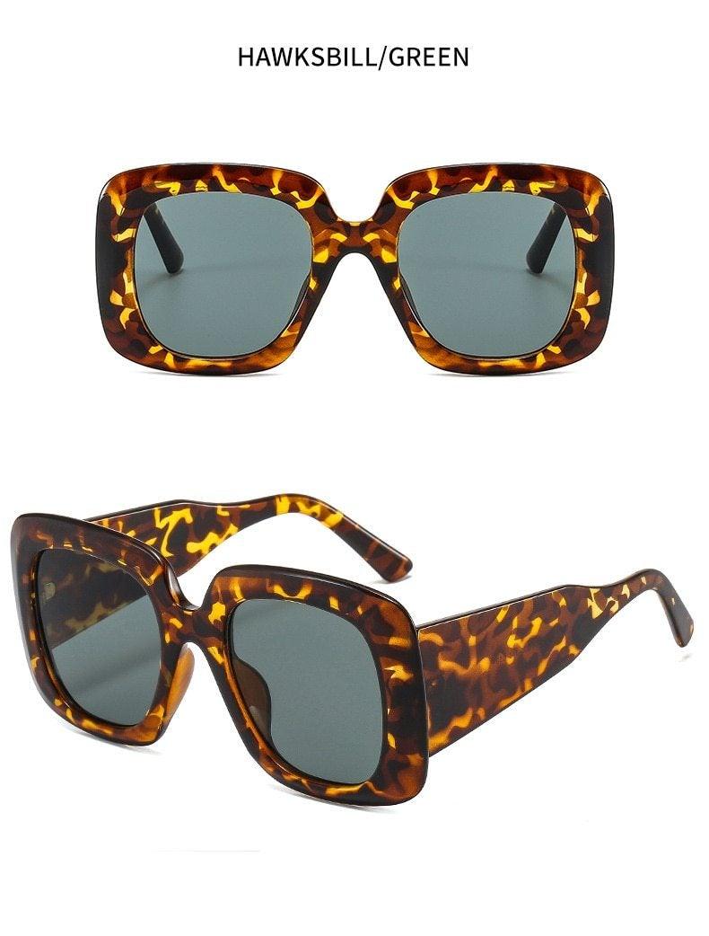 Oversized Leopard Designer Sunglasses for Men & Women