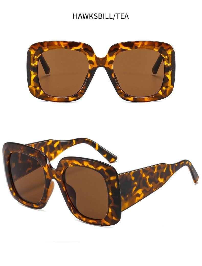 Oversized Leopard Designer Sunglasses for Men & Women