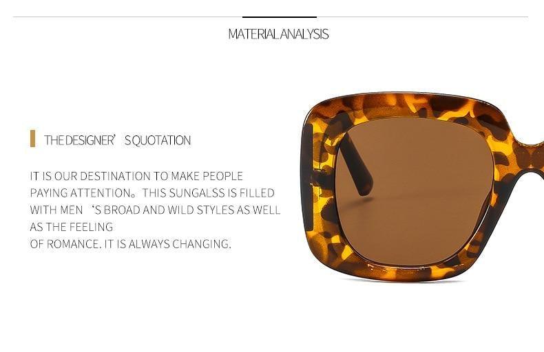 Oversized Leopard Designer Sunglasses for Men & Women