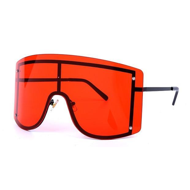 Gafas de sol gradientes oversized en azul y amarillo para mujeres