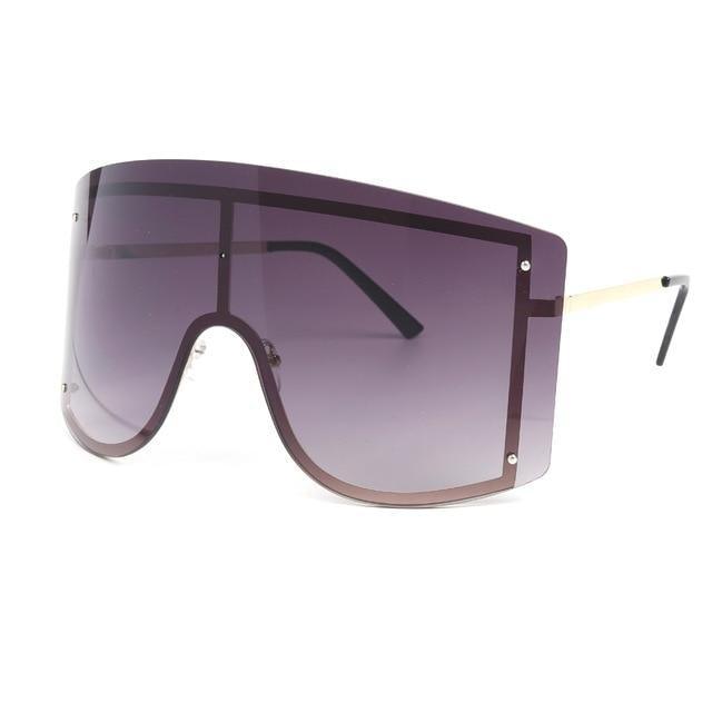 Gafas de sol gradientes oversized en azul y amarillo para mujeres