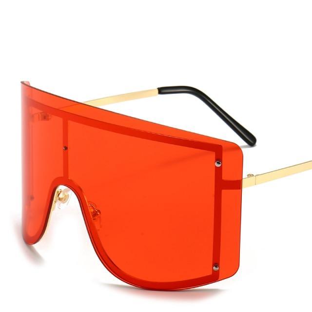 Gafas de sol gradientes oversized en azul y amarillo para mujeres