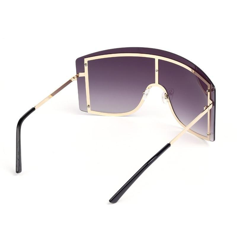 Gafas de sol gradientes oversized en azul y amarillo para mujeres