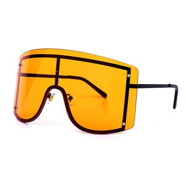 Gafas de sol gradientes oversized en azul y amarillo para mujeres