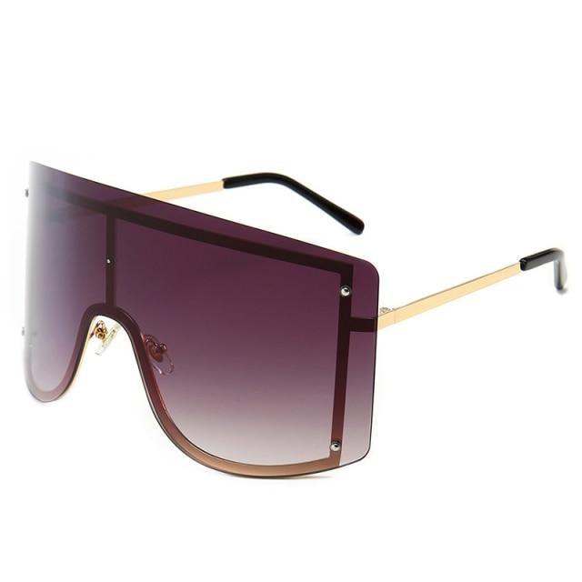 Gafas de sol gradientes oversized en azul y amarillo para mujeres
