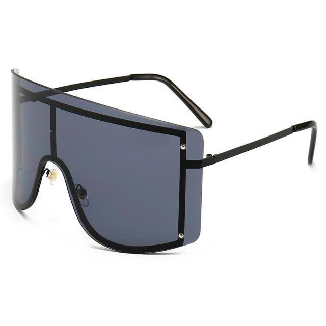 Gafas de sol gradientes oversized en azul y amarillo para mujeres