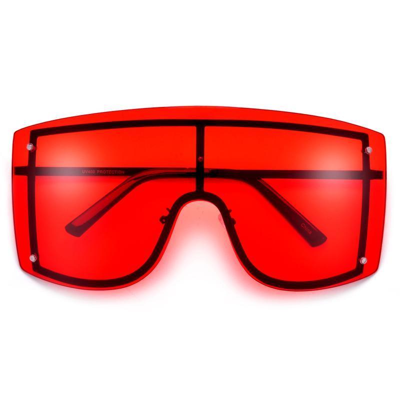 Gafas de sol gradientes oversized en azul y amarillo para mujeres