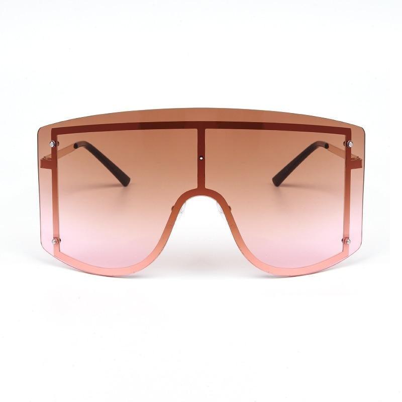 Gafas de sol gradientes oversized en azul y amarillo para mujeres