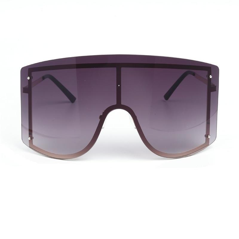 Gafas de sol gradientes oversized en azul y amarillo para mujeres