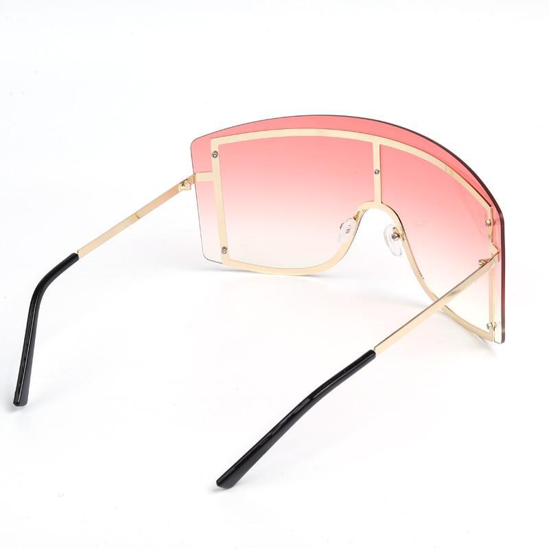 Gafas de sol gradientes oversized en azul y amarillo para mujeres