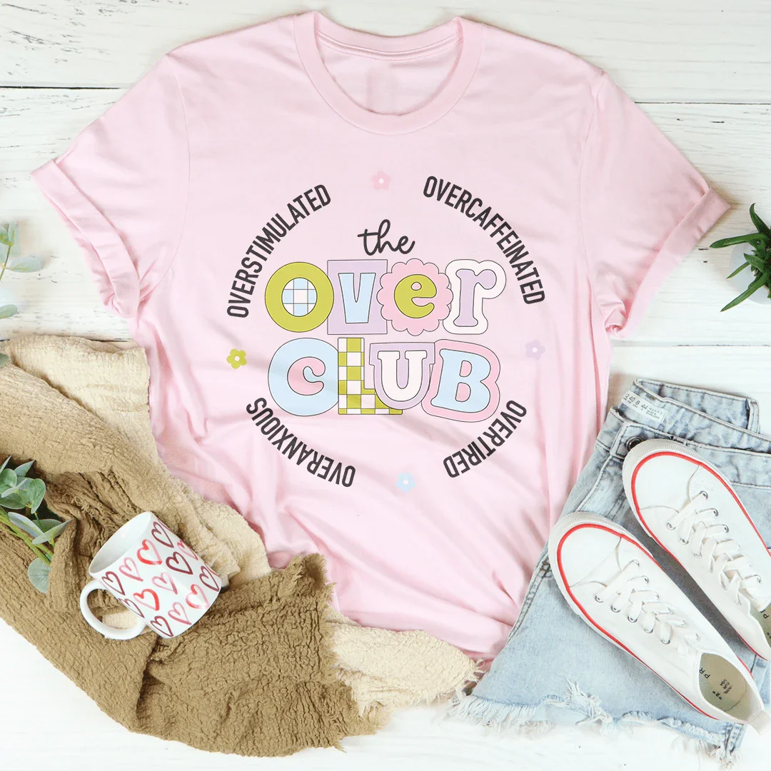 Camiseta sobreestimulada, sobrecafeinada, sobrecansada y sobreansiosa