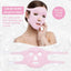 Mascarilla de Ojos Premium con Pack de Hielo - Respaldo de Terciopelo (Rosa #19)