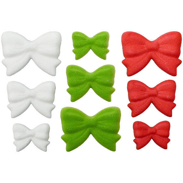 Holiday Bow Assortment - 126 Premium Edible Decorations
