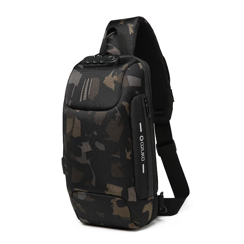 OZUKO Multifunction Crossbody Bag for Men Anti-theft Shoulder Messenger Bags Male Waterproof Short Trip Chest Bag Pack - Korvel
