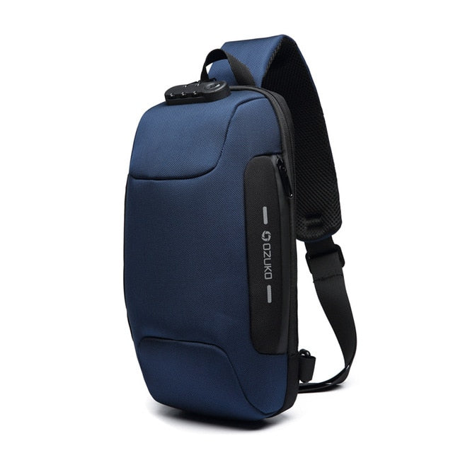 OZUKO Multifunction Crossbody Bag for Men Anti-theft Shoulder Messenger Bags Male Waterproof Short Trip Chest Bag Pack - Korvel
