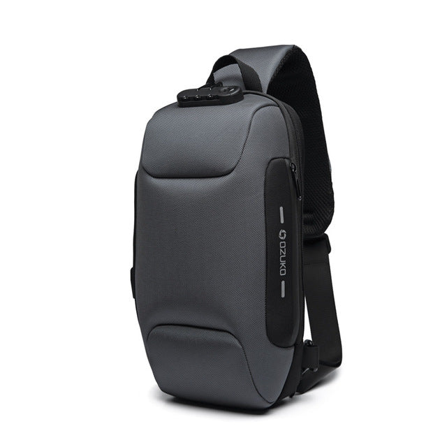 OZUKO Multifunction Crossbody Bag for Men Anti-theft Shoulder Messenger Bags Male Waterproof Short Trip Chest Bag Pack - Korvel