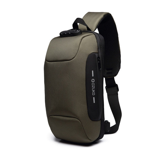 OZUKO Multifunction Crossbody Bag for Men Anti-theft Shoulder Messenger Bags Male Waterproof Short Trip Chest Bag Pack - Korvel