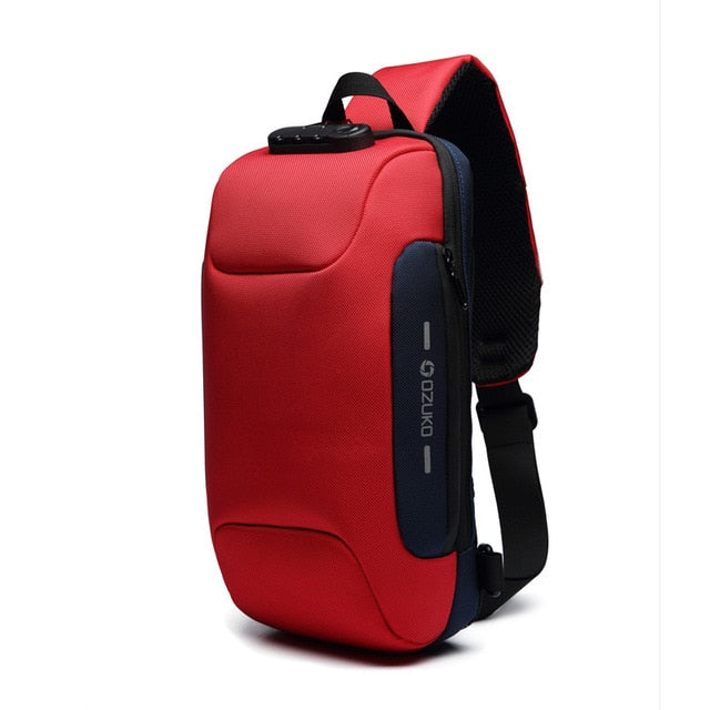 OZUKO Multifunction Crossbody Bag for Men Anti-theft Shoulder Messenger Bags Male Waterproof Short Trip Chest Bag Pack - Korvel
