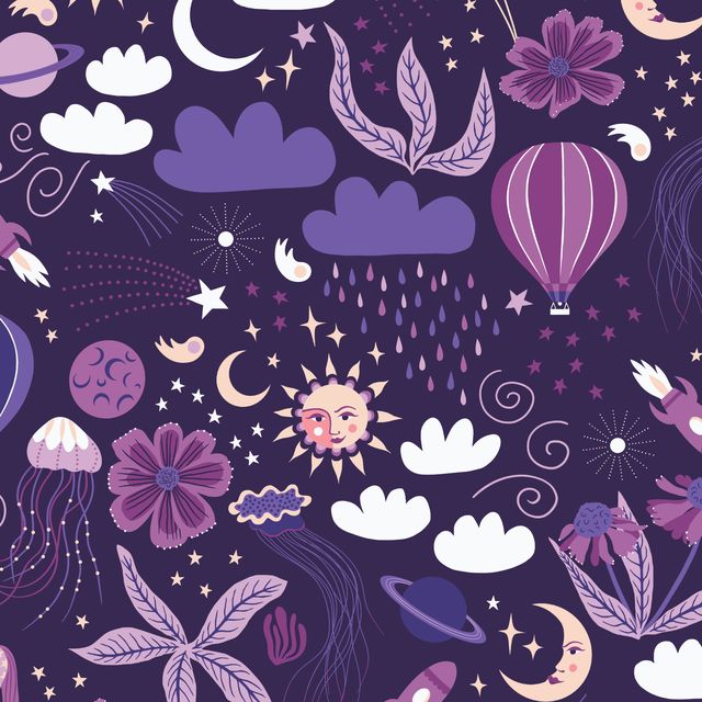 Wildest Dreams Sea and Space Organic Cotton Fabric