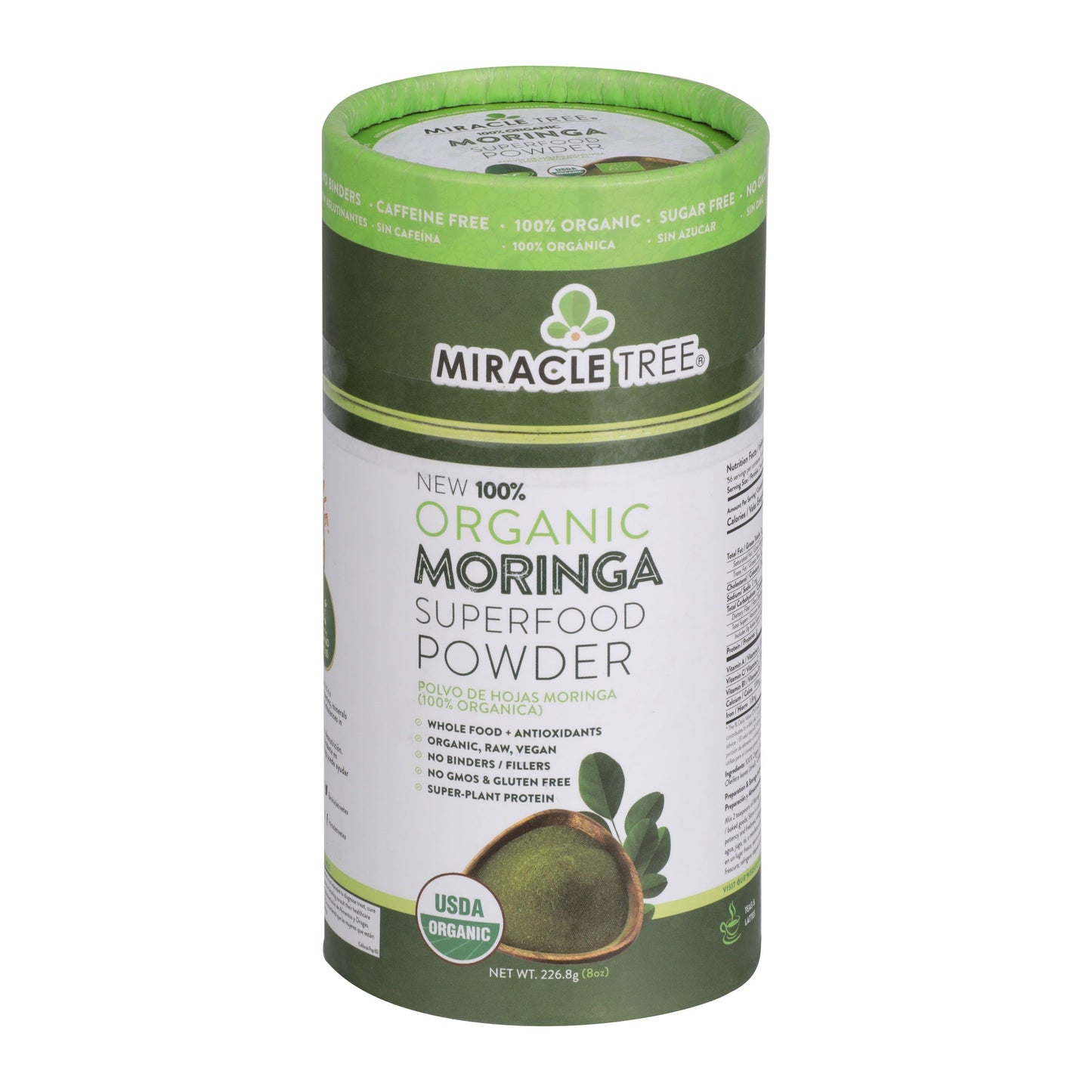 100% Organic Moringa Canister