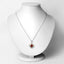 Pendentif en Hessonite et Diamant de 1,63 Carat en Or 18K et Argent Sterling